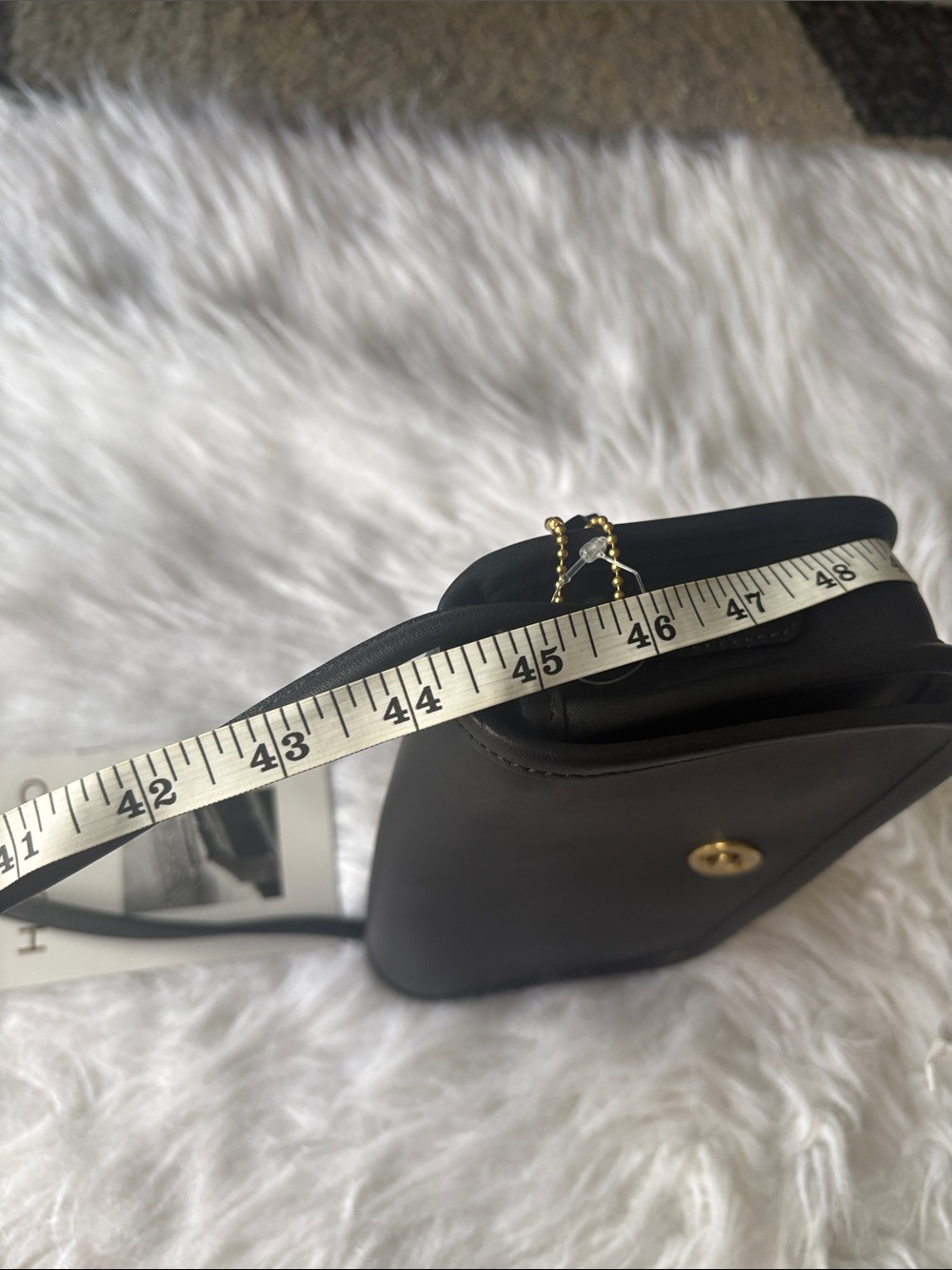 Coach Black Leather Turnlock Crossbody Bag - Picture 14 of 16